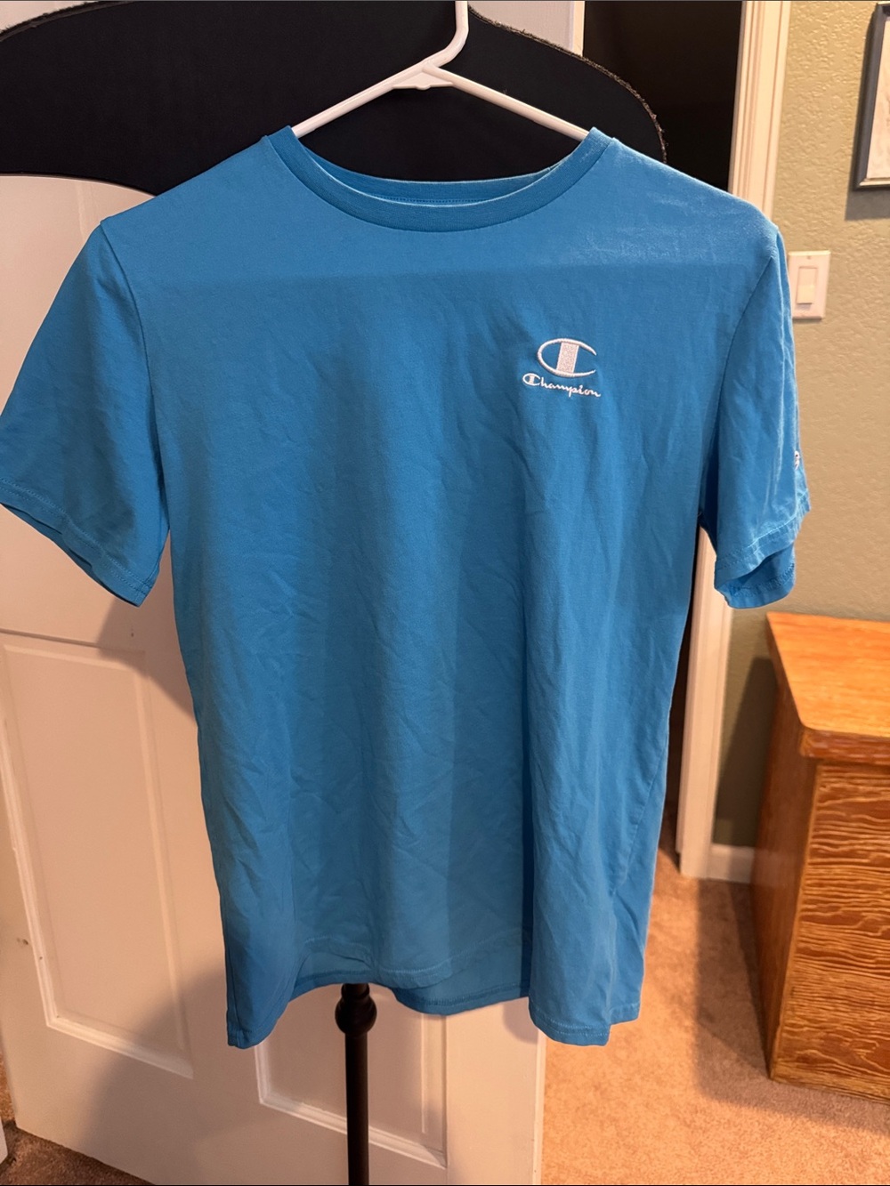 Champion Bright Blue Small Logo Tee